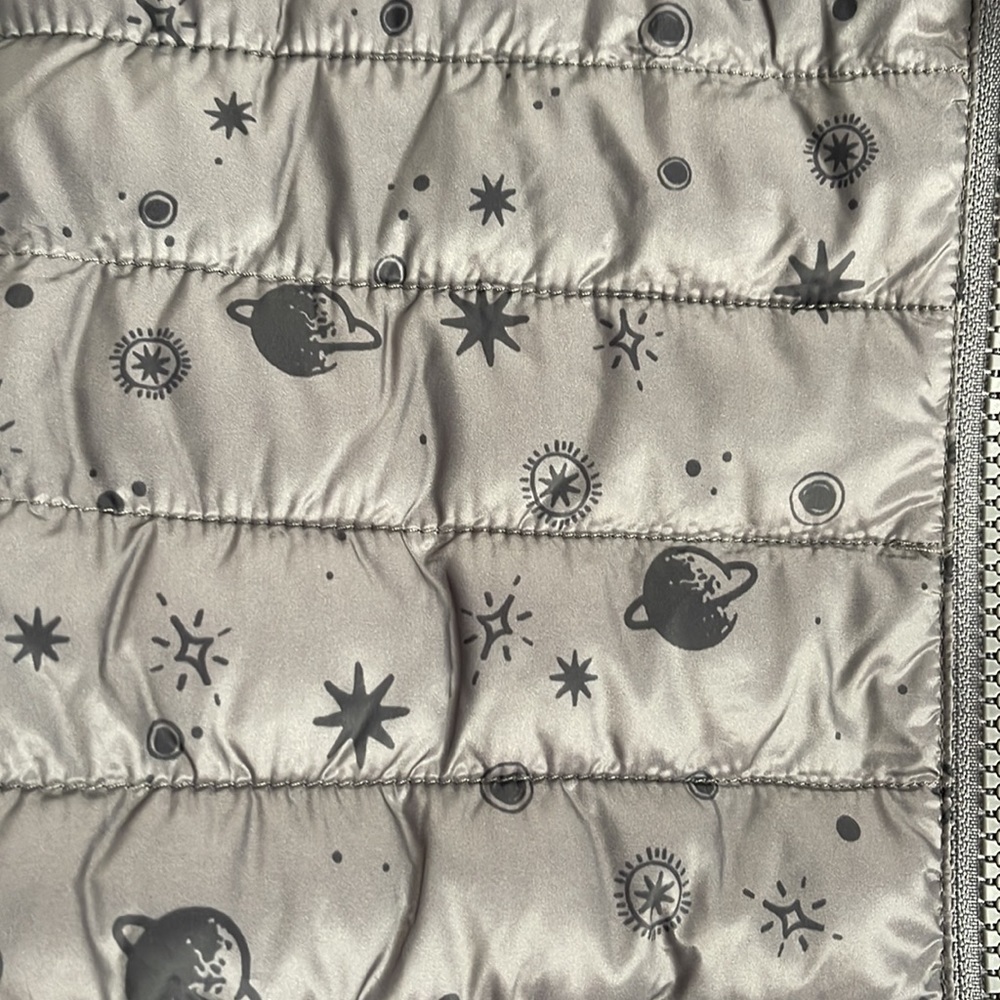 Lands End grey puffer jacket - Picture 3 of 12